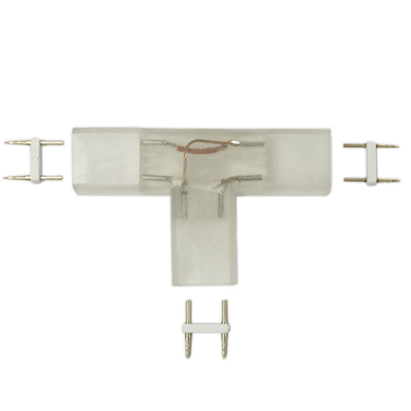 T shape Bends branches 1 to 1 High Voltage 4-pin Single Color led strip lights Bifurcation fast connectors With 2 Copper 2-Pins T shape Bends branches 1 to 1 High Voltage 4-pin Single Color led strip lights Bifurcation fast connectors With 2 Copper 2-Pins